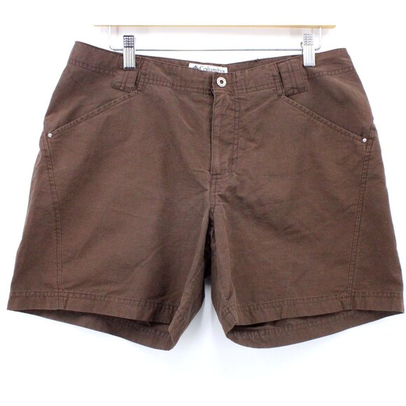 Columbia GRT Shorts Womens Brown Omni Dri Active Hiking Outdoor Size 10 - Picture 1 of 8